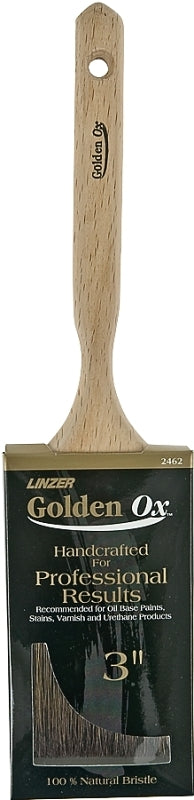 LINZER Linzer WC 2462-3 Paint Brush, 3 in W, 3 in L Bristle, China Bristle, Flat Sash Handle PAINT LINZER