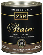 ZAR ZAR 50312 Wood Stain, Oiled Leather, Liquid, 1 qt