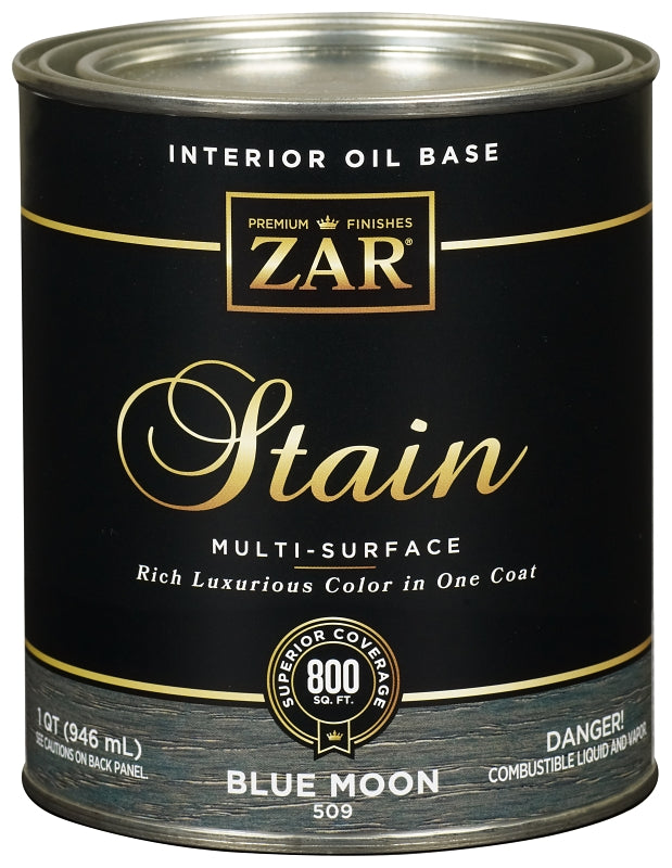 SIKA ZAR 50912 Wood Stain, Blue Moon, Liquid, 1 qt