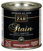 ZAR ZAR 51706 Wood Stain, Moroccan Red, Liquid, 0.5 pt