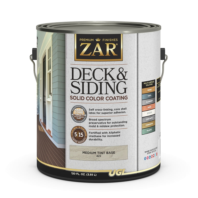 ZAR COATING WD STN SLD MED TINT GA PAINT ZAR   