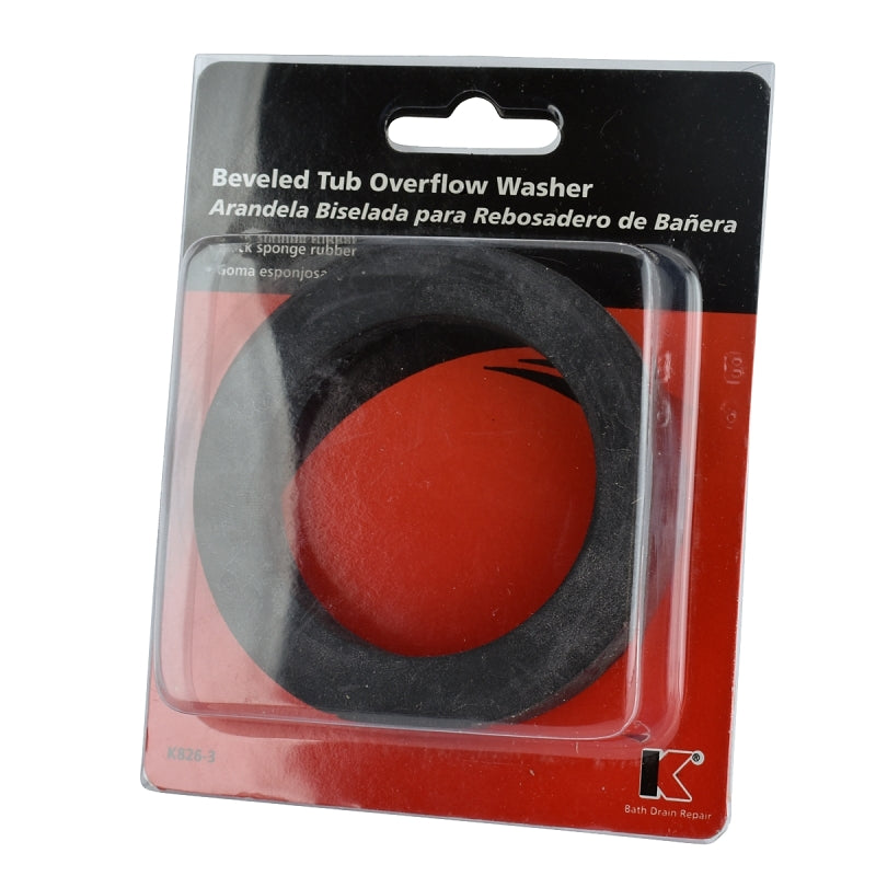 KEENEY Keeney K826-3 Beveled Overflow Washer, Rubber, Black PLUMBING, HEATING & VENTILATION KEENEY