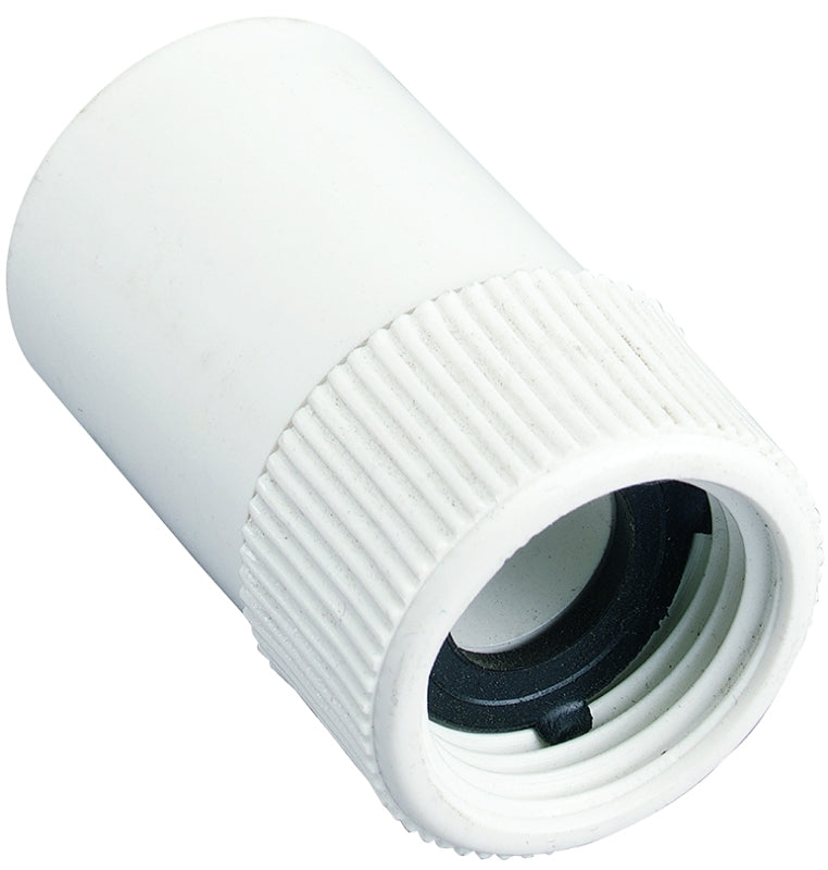 ORBIT IRRIGATION PRODUCTS Orbit 53360 Hose to Pipe Adapter, 3/4 x 3/4 in, Slip Joint x FHT, Polyvinyl Chloride, White