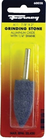 FORNEY Forney 60028 Grinding Point, 7/8 x 2 in Dia, 1/4 in Arbor/Shank, 60 Grit, Coarse, Aluminum Oxide Abrasive TOOLS FORNEY