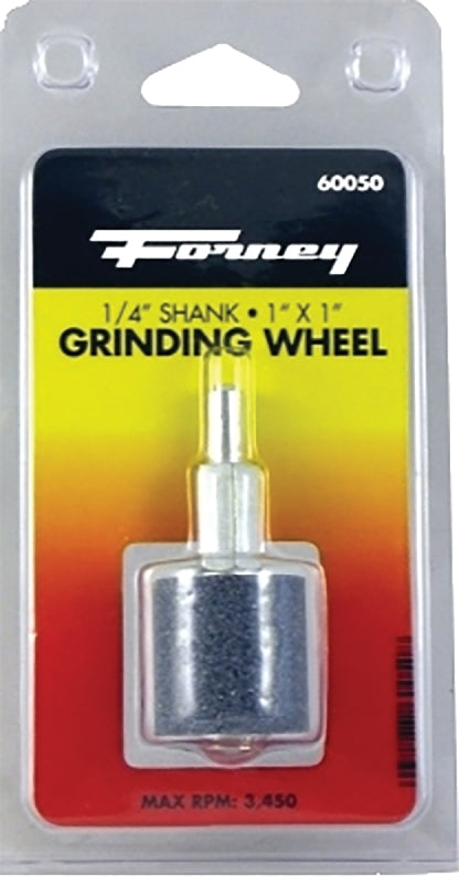 FORNEY Forney 60050 Grinding Wheel, 1 x 1 in Dia, 1/4 in Arbor/Shank, 60 Grit, Coarse, Aluminum Oxide Abrasive