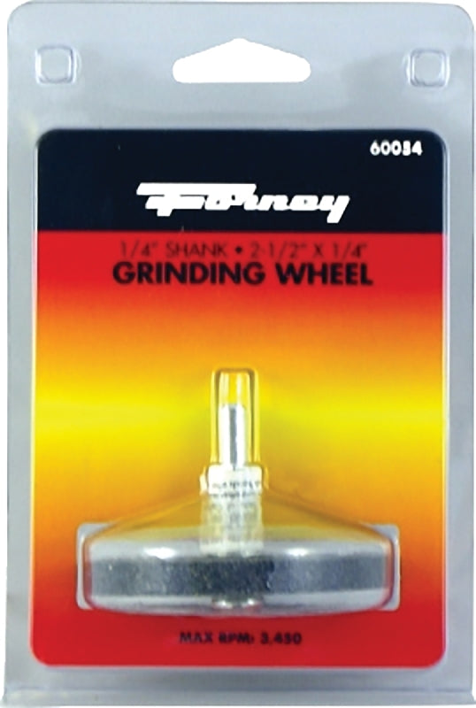 FORNEY Forney 60054 Grinding Wheel, 1/4 x 2-1/2 in Dia, 1/4 in Arbor/Shank, 60 Grit, Aluminum Oxide Abrasive TOOLS FORNEY