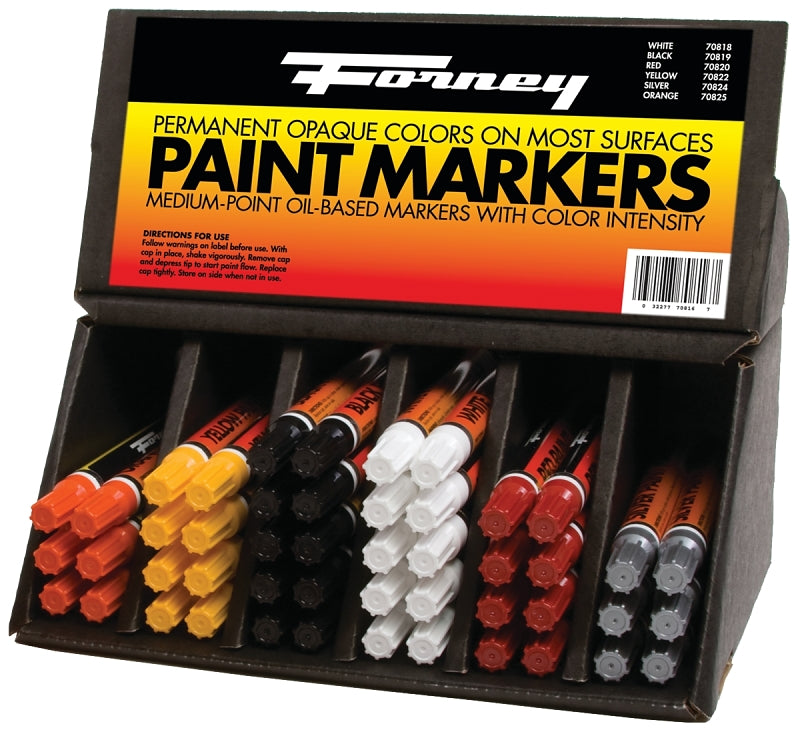 FORNEY Forney 70816 Marker Paint Assortment, Assorted
