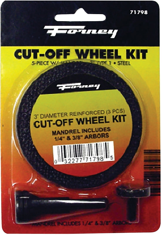 FORNEY Forney 71798 Cut-Off Wheel Kit, 3 in Dia TOOLS FORNEY