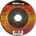 FORNEY Forney 71800 Cut-Off Wheel, 4-1/2 in Dia, 3/32 in Thick, 7/8 in Arbor, 36 Grit, Medium, Aluminum Oxide Abrasive TOOLS FORNEY