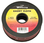 FORNEY Forney 71804 Bench Roll, 1 in W, 10 yd L, 120 Grit, Premium, Aluminum Oxide Abrasive, Emery Cloth Backing TOOLS FORNEY
