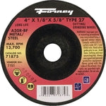 FORNEY Forney 71875 Grinding Wheel, 4 in Dia, 1/8 in Thick, 5/8 in Arbor, 30 Grit, Medium, Aluminum Oxide Abrasive TOOLS FORNEY