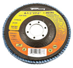FORNEY Forney 71987 Flap Disc, 4-1/2 in Dia, 7/8 in Arbor, 80 Grit, Fine, Zirconium Alumina Abrasive, Fiberglass Backing TOOLS FORNEY