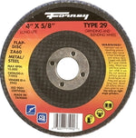 FORNEY Forney 71992 Flap Disc, 4 in Dia, 5/8 in Arbor, 60 Grit, Medium, Zirconia Aluminum Abrasive, Fiberglass Backing TOOLS FORNEY