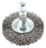 FORNEY Forney 72726 Wire Wheel Brush, 1-1/2 in Dia, 0.008 in Dia Bristle