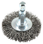 FORNEY Forney 72727 Wire Wheel Brush, 2 in Dia, 0.012 in Dia Bristle