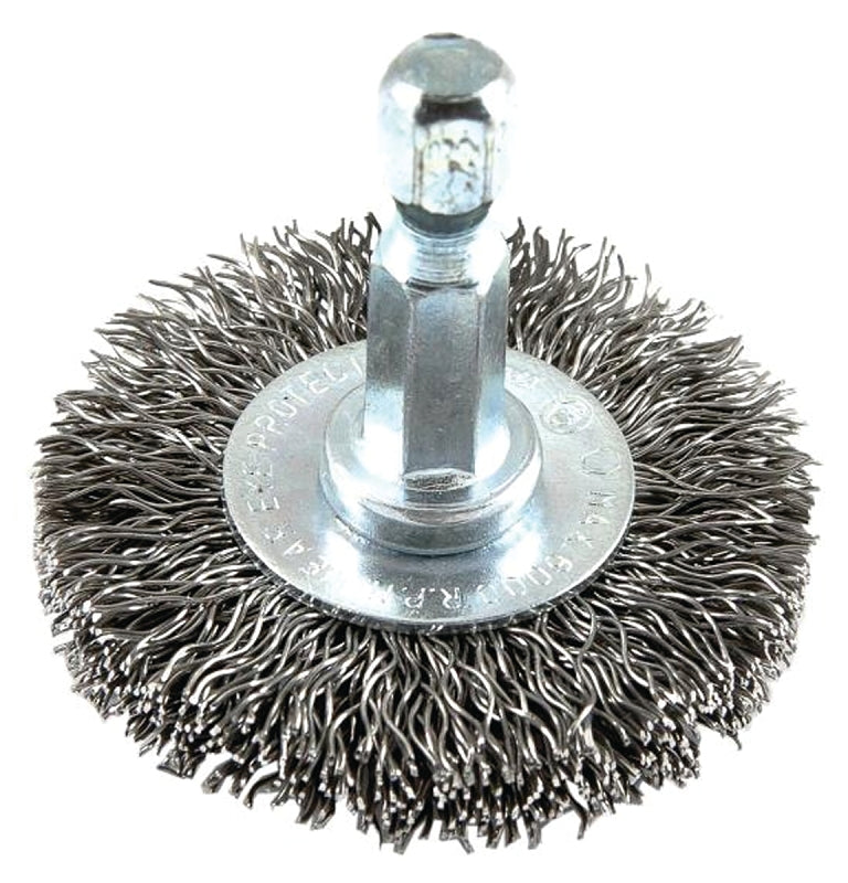 FORNEY Forney 72727 Wire Wheel Brush, 2 in Dia, 0.012 in Dia Bristle