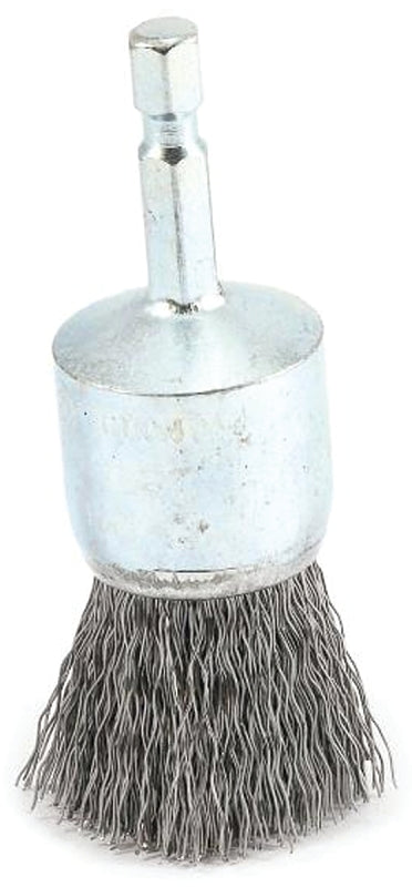 FORNEY Forney 72737 Wire End Brush, 1 in Dia, 0.012 in Dia Bristle, Steel Bristle
