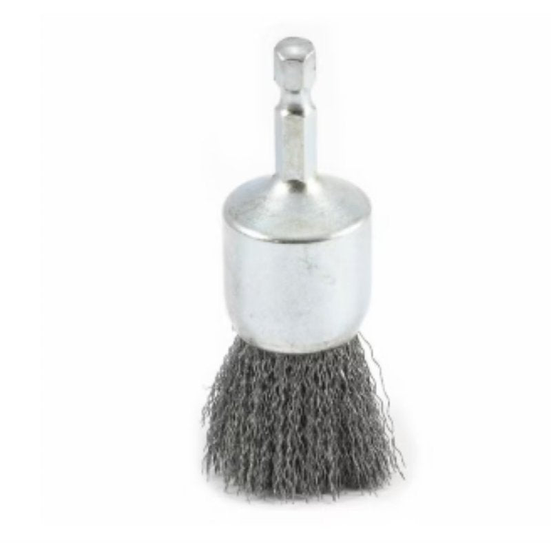 FORNEY Forney 72738 Wire End Brush, 1 in Dia, 0.008 in Dia Bristle, Steel Bristle