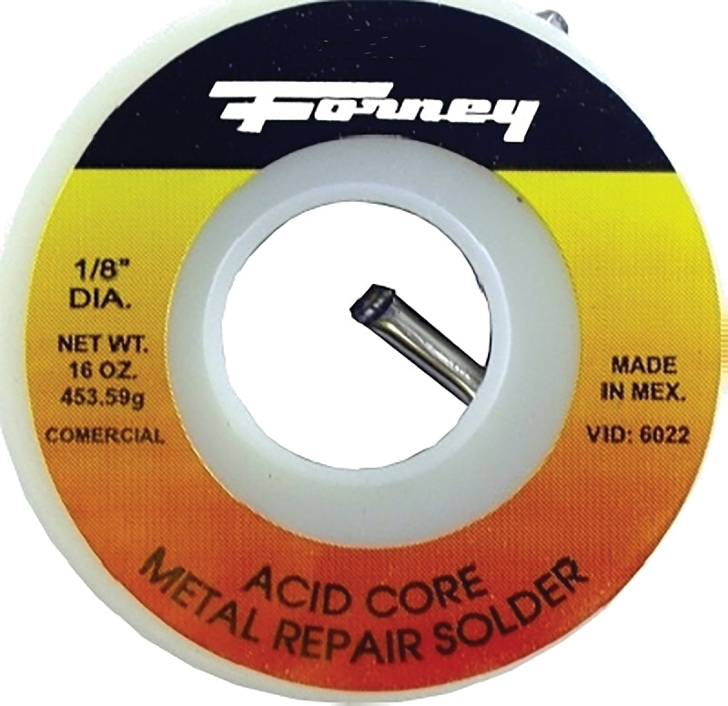 FORNEY Forney 38103 Solder, 4 oz, Solid, Silver/White, 491 deg F Melting Point