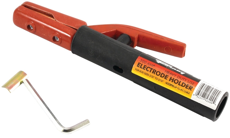 FORNEY Forney 56200 Medium-Duty Electrode Holder, 3/16 in Max Electrode Size, #2 Cable Connection, 300 A, Insulated, Brass TOOLS FORNEY