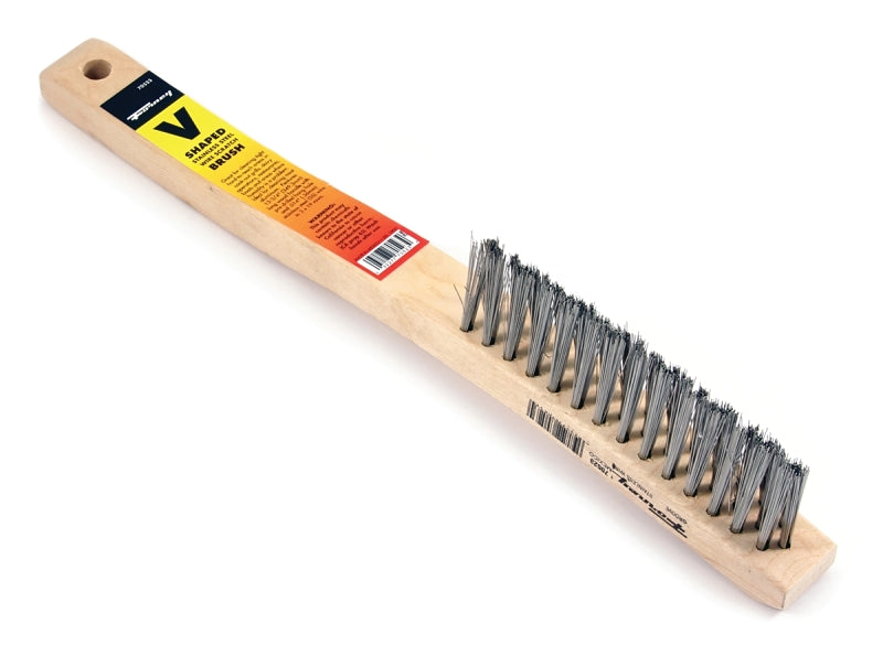 FORNEY Forney 70523 Scratch Brush, Stainless Steel Bristle, 0.014 in L Trim, Wood Handle PAINT FORNEY