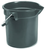 RUBBERMAID Rubbermaid Professional Plus FG296300GRAY Bucket, 10 qt Capacity, 10-1/2 in Dia, Polyethylene, Gray CLEANING & JANITORIAL SUPPLIES RUBBERMAID
