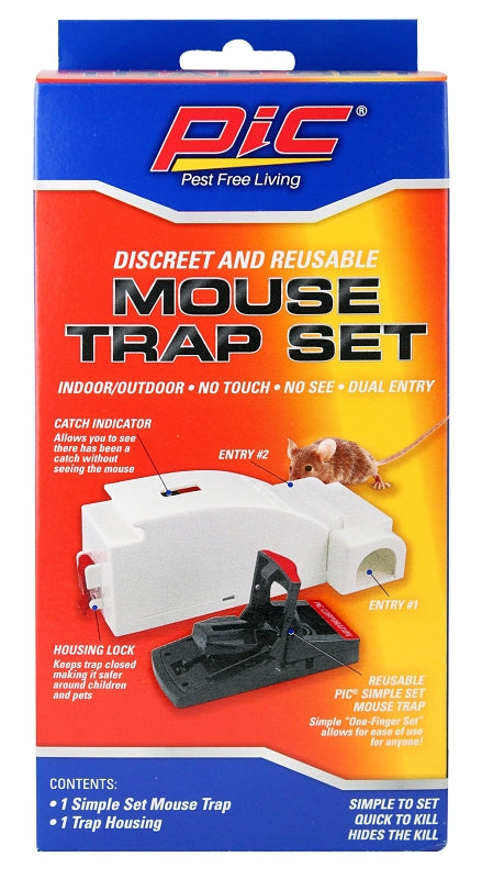 PIC PIC MTK Mouse Trap Set, 8 in L, 4.2 in W, 2.9 in H LAWN & GARDEN PIC