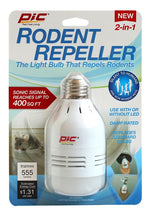 PIC PIC LED-RR Rodent Repeller Bulb, 9 W, LED Lamp, 550 Lumens LAWN & GARDEN PIC