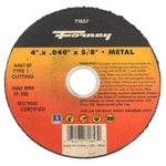 FORNEY Forney 71857 Cut-Off Wheel, 4 in Dia, 0.04 in Thick, 5/8 in Arbor, 50 Grit, Coarse, Aluminum Oxide Abrasive TOOLS FORNEY
