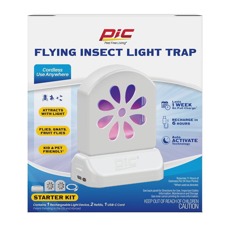 PIC PIC BTZ Portable Flying Insect Trap, White LAWN & GARDEN PIC