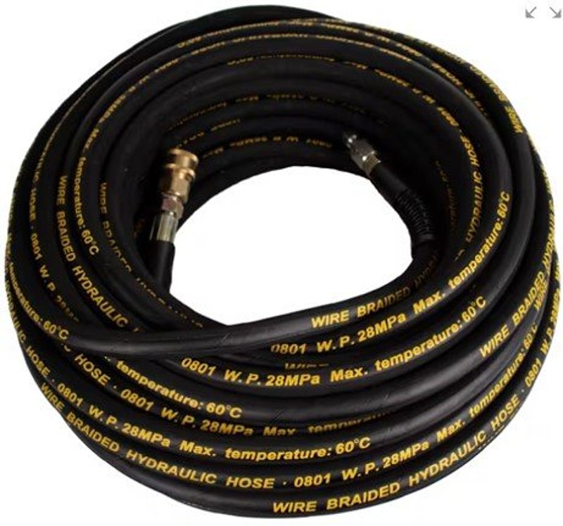 FORNEY INDUSTRIES Forney 74991 Premium-Grade High-Pressure Washer Hose, 100 ft L, MNPT, Rubber