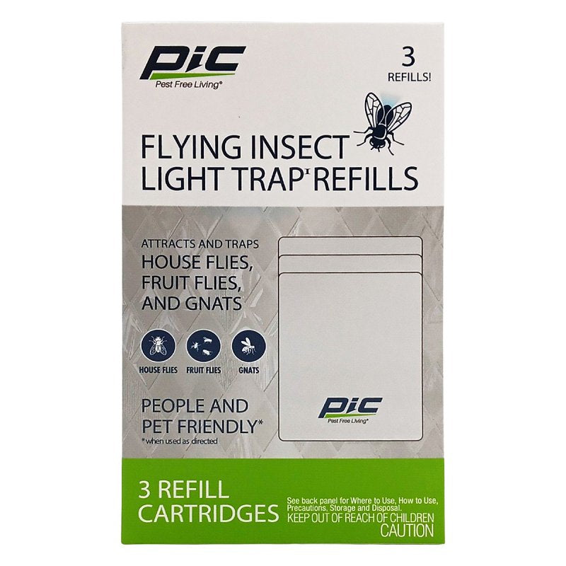 PIC PIC PIC-FIT-REF Flying Insect Light Trap Refill, Pellet, 3-1/2 in W Trap, Clear LAWN & GARDEN PIC