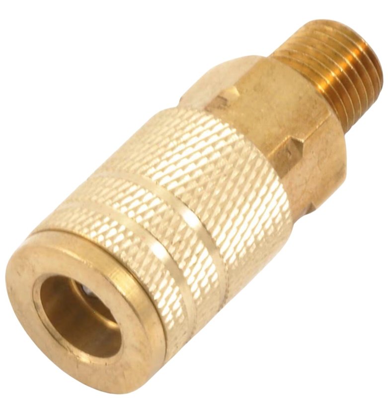 FORNEY INDUSTRIES Forney 75316 Coupler, Industrial/Milton Style, 1/4 in, MNPT, Brass TOOLS FORNEY INDUSTRIES