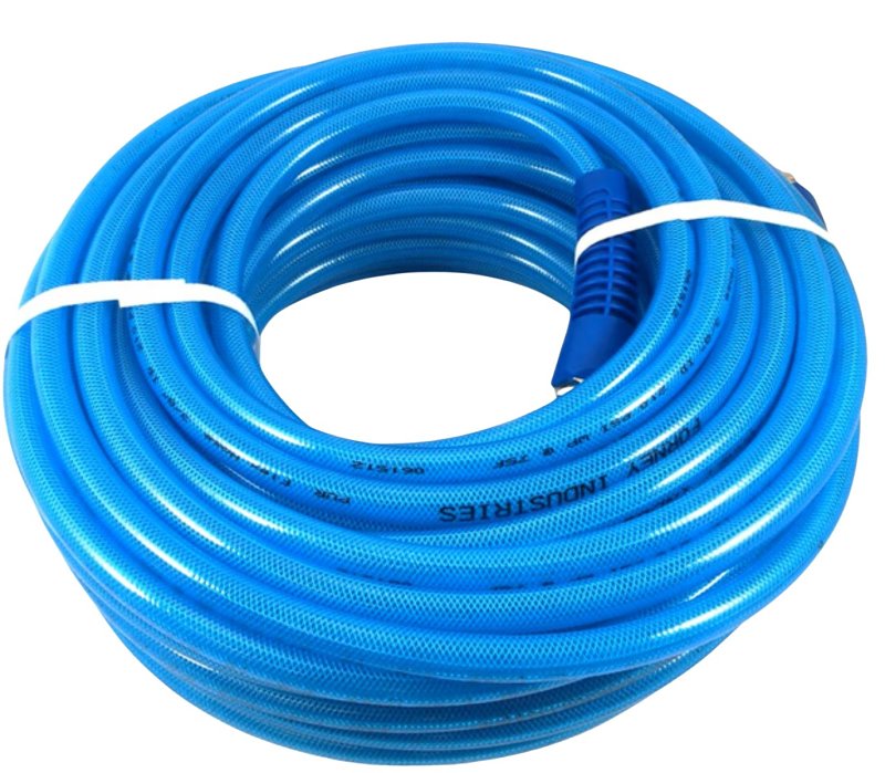 FORNEY INDUSTRIES Forney 75443 Flex Air Hose, 1/4 in ID, 100 ft L, MNPT, 210 psi Pressure, Polyurethane, Blue TOOLS FORNEY INDUSTRIES
