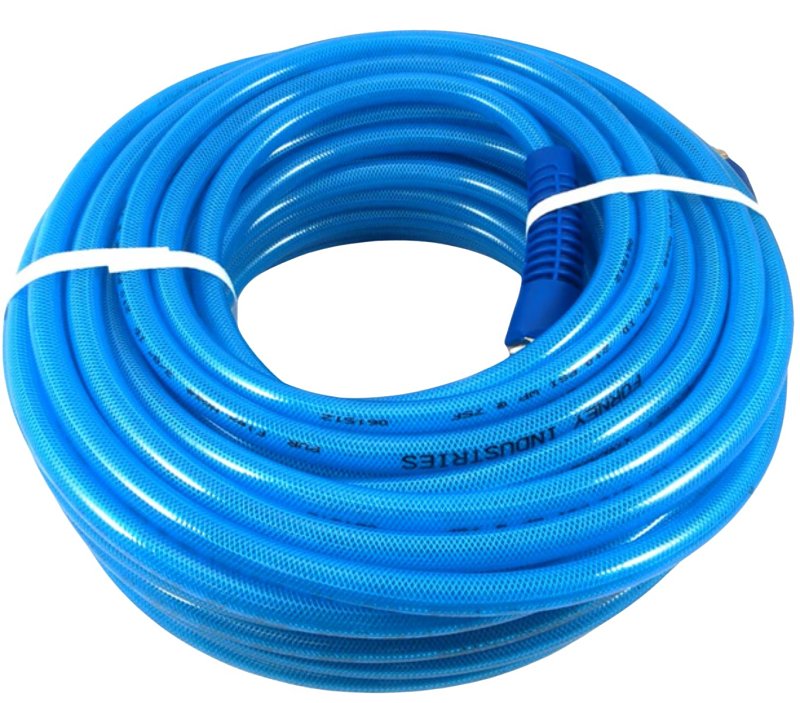 FORNEY INDUSTRIES Forney 75444 Flex Air Hose, 3/8 in ID, 1/4 in OD, 50 ft L, MNPT, 210 psi Pressure, Polyurethane, Blue TOOLS FORNEY INDUSTRIES