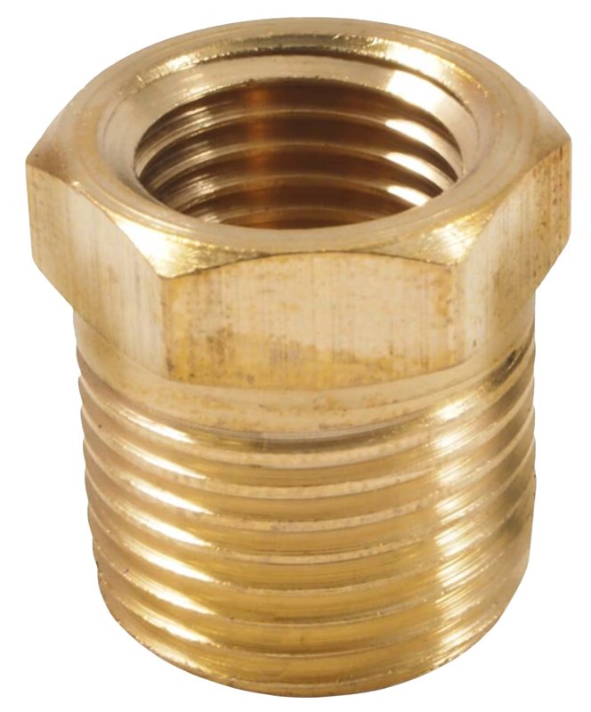 FORNEY INDUSTRIES Forney 75535 Pipe Bushing, 1/4 x 3/8 in, FNPT x MNPT, Brass TOOLS FORNEY INDUSTRIES