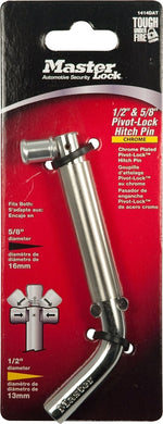MASTER LOCK Master Lock 1414DAT Hitch Pin, 5/8 in Dia Pin, 2-1/2 in OAL, Hardened Steel, Nickel Chrome AUTOMOTIVE MASTER LOCK