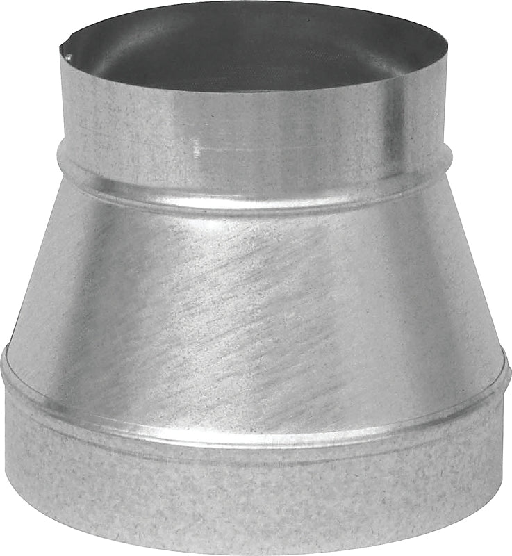IMPERIAL Imperial GV1204 Stove Pipe Reducer, 8 x 7 in, 26 ga Thick Wall, Black, Galvanized PLUMBING, HEATING & VENTILATION IMPERIAL