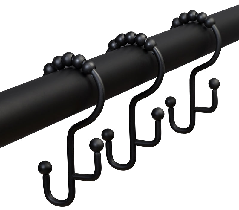 ZENNA HOME Zenna Home DR03STBKL Shower Curtain Hook, Stainless Steel, Matte