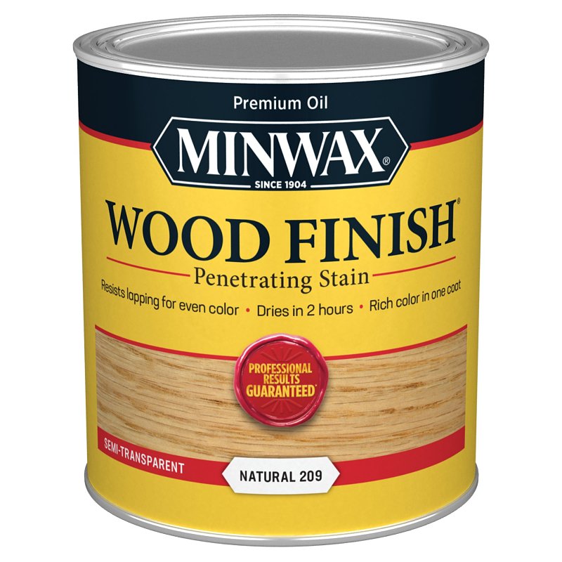 MINWAX Minwax 70000444 Wood Stain, Natural, Liquid, 1 qt Can PAINT MINWAX