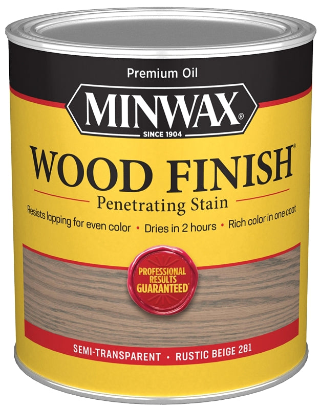 MINWAX Minwax 701004444 Wood Stain, Rustic Beige, Liquid, 1 qt PAINT MINWAX