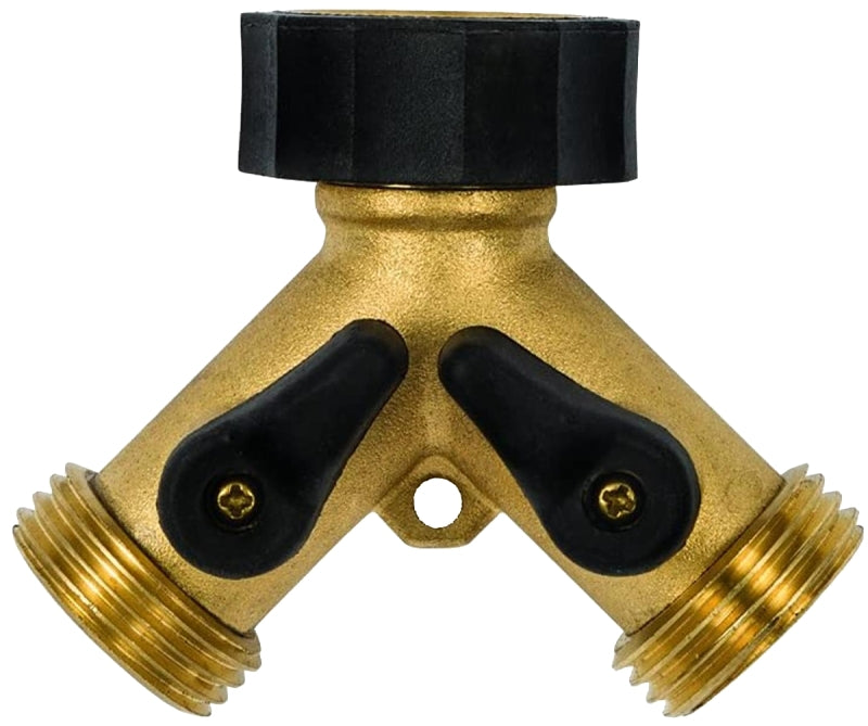 GILMOUR MFG Gilmour 813004-1001 Two-Way Connector, MGHT, Brass, Bronze LAWN & GARDEN GILMOUR MFG