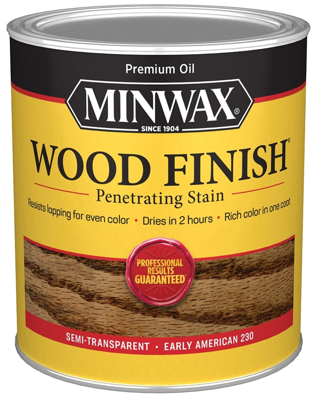 MINWAX Minwax 70008444 Wood Stain, Early American, Liquid, 1 qt Can PAINT MINWAX