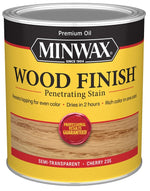 MINWAX Minwax 70009444 Wood Stain, Cherry, Liquid, 1 qt Can PAINT MINWAX
