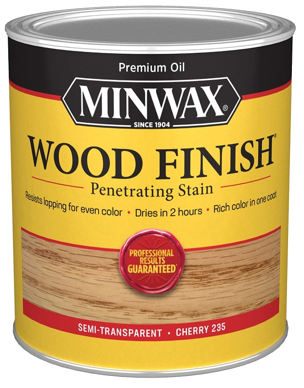 MINWAX Minwax 70009444 Wood Stain, Cherry, Liquid, 1 qt Can PAINT MINWAX