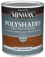 MINWAX Minwax 61440444 Waterbased Polyurethane Stain, Gloss, Liquid, Antique Walnut, 1 qt, Can PAINT MINWAX