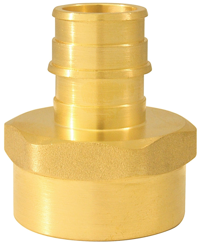 APOLLO Apollo ExpansionPEX Series EPXFA341 Reducing Pipe Adapter, 3/4 x 1 in, Barb x FNPT, PEX-A, Brass, 200 psi Pressure PLUMBING, HEATING & VENTILATION APOLLO