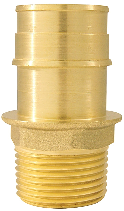 APOLLO Apollo ExpansionPEX Series EPXMA134 Reducing Pipe Adapter, 1 x 3/4 in, Barb x MPT, PEX-A, Brass, 200 psi Pressure