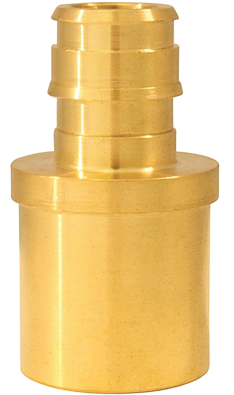 APOLLO Apollo ExpansionPEX Series EPXMS1234 Reducing Pipe Adapter, 1/2 x 3/4 in, Barb x Male Sweat, PEX-A, Brass