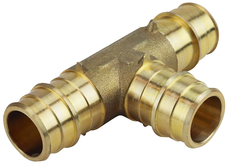 APOLLO Apollo Expansion Series EPXT34 Pipe Tee, 3/4 in, Barb, PEX-A, Brass, 200 psi Pressure PLUMBING, HEATING & VENTILATION APOLLO
